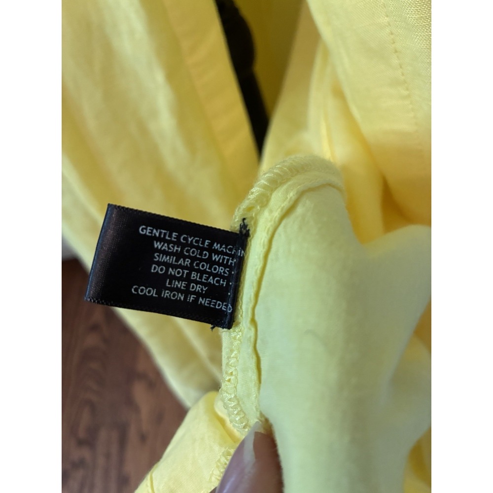 Boston Proper Sleeveless Linen Maxi Shirt Dress Medium Butter Yellow New W/O Tag - Picture 10 of 10